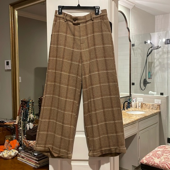 NWT wide leg thick wool trousers. A loves a. Size 12 - Picture 1 of 11
